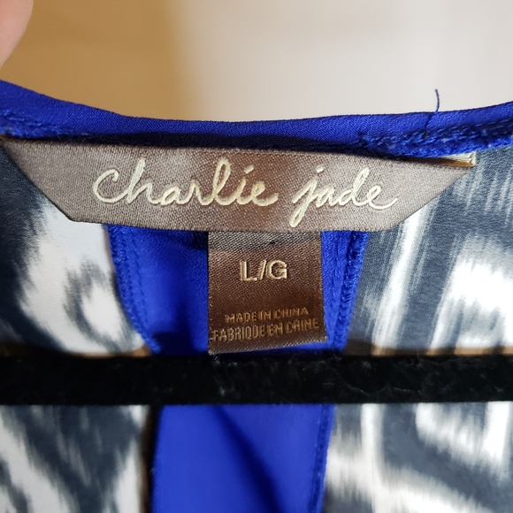 Charlie jade light weight tank abstract print L - Picture 3 of 4